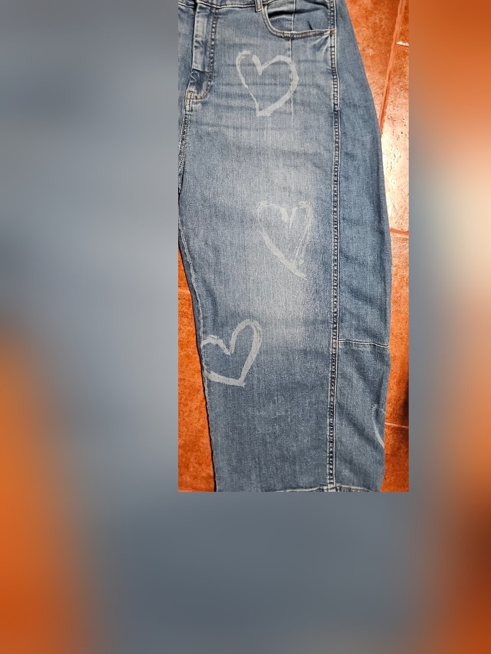 Anthropologie Pilcro Kenna Heart Print Barrel Jeans Plus 18W - Picture 4 of 8